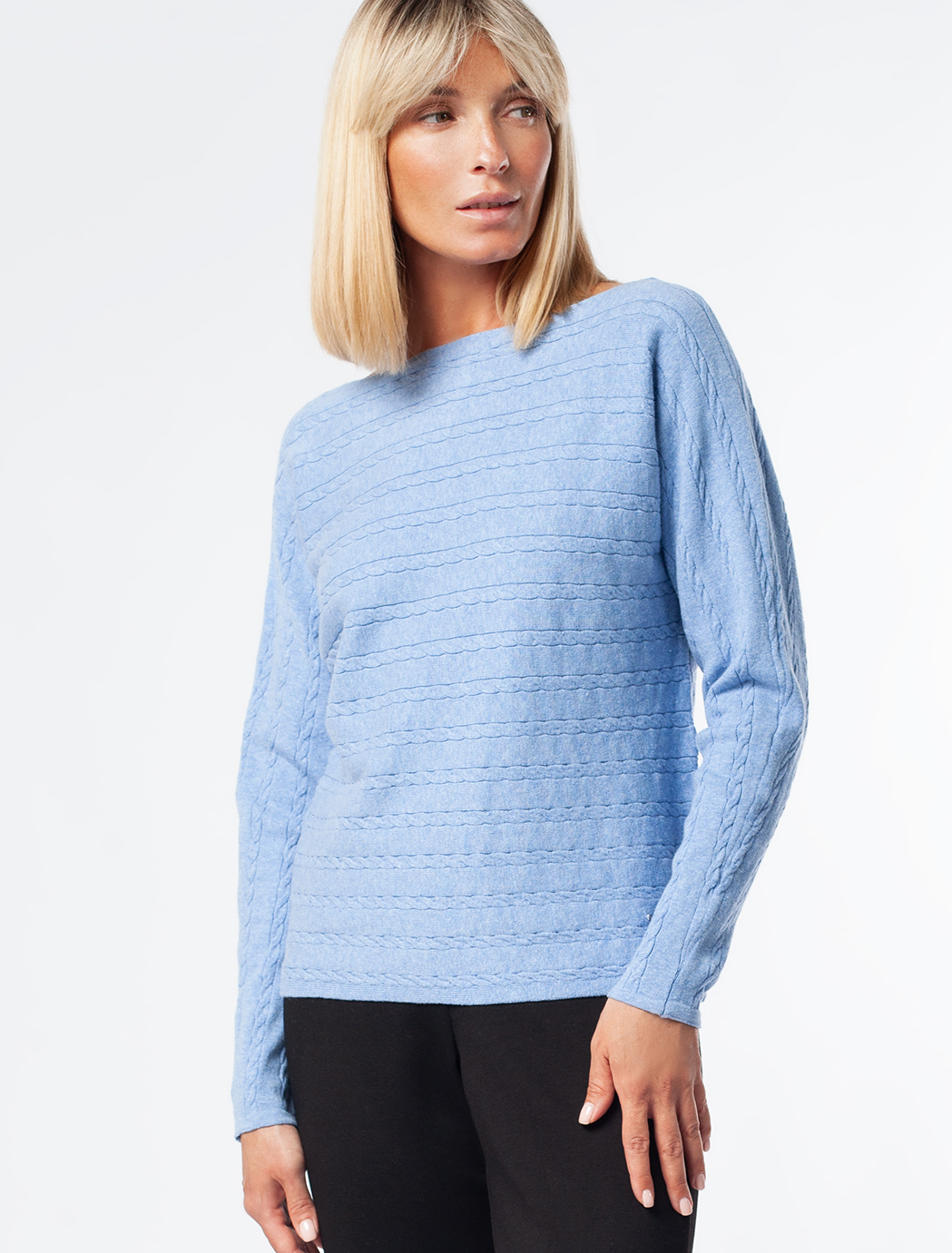 картинка Джемпер женский голубой-меланж от магазина Одежда+