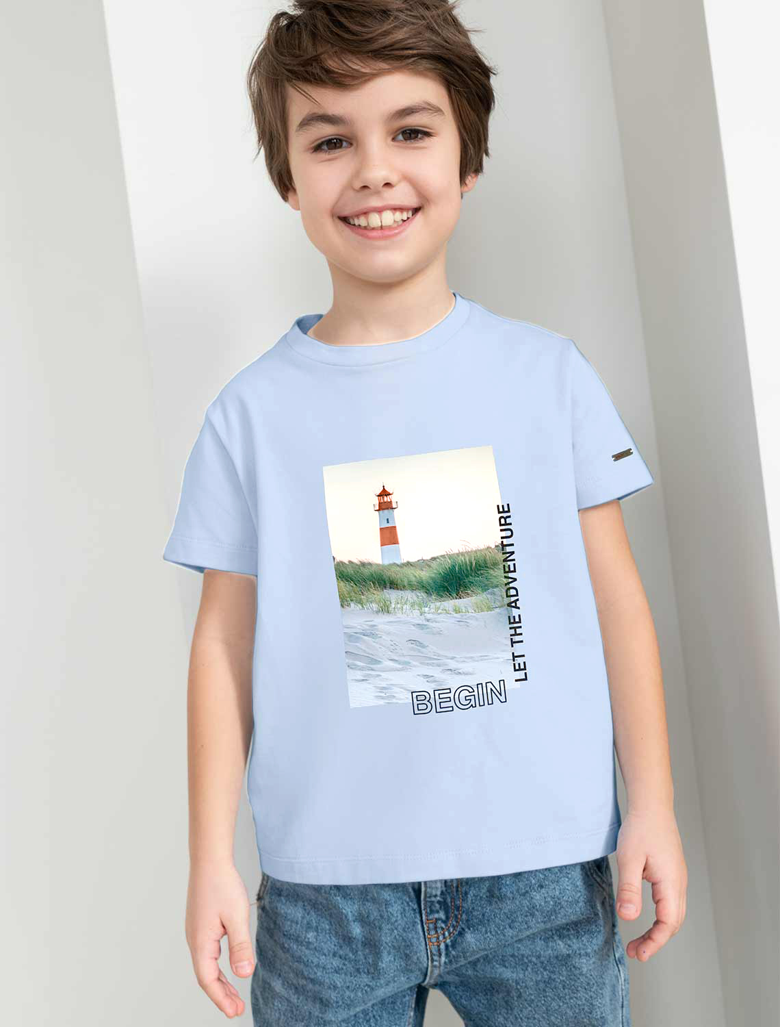 картинка Футболка для мальчика голубой_маяк от магазина Одежда+