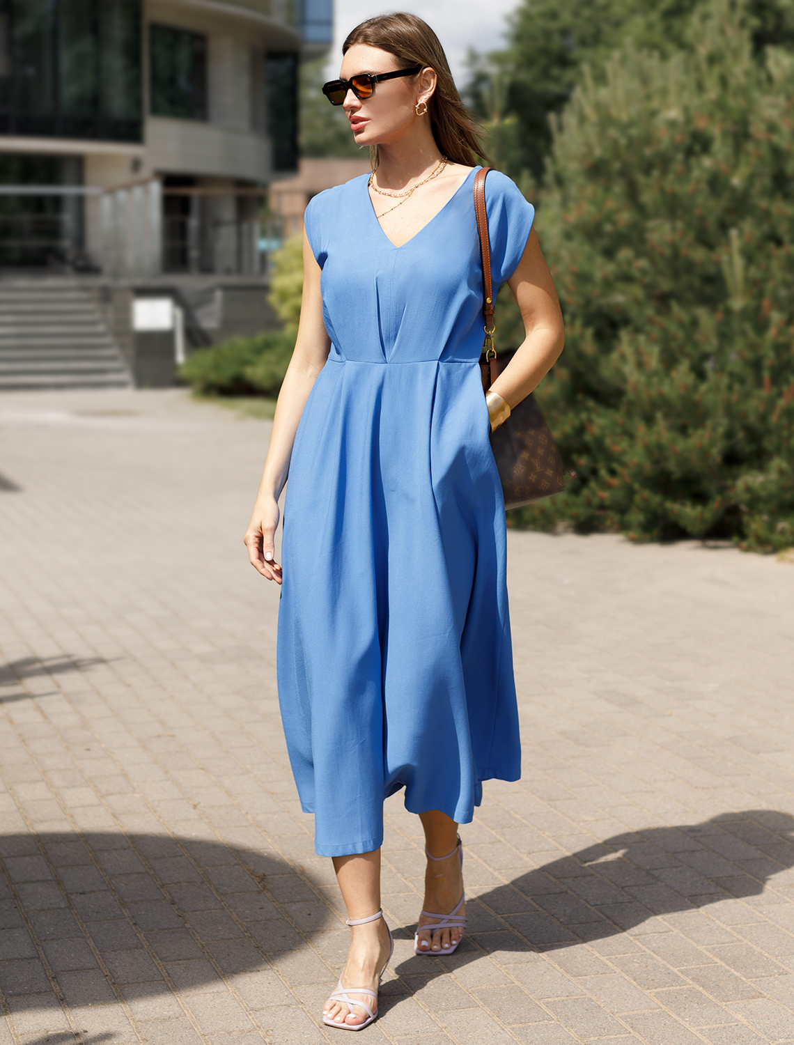 картинка Платье женское васильковый магазин Одежда+ являющийся официальным дистрибьютором в России 