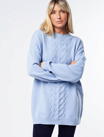 картинка Джемпер женский светло-голубой магазин Одежда+ являющийся официальным дистрибьютором в России 